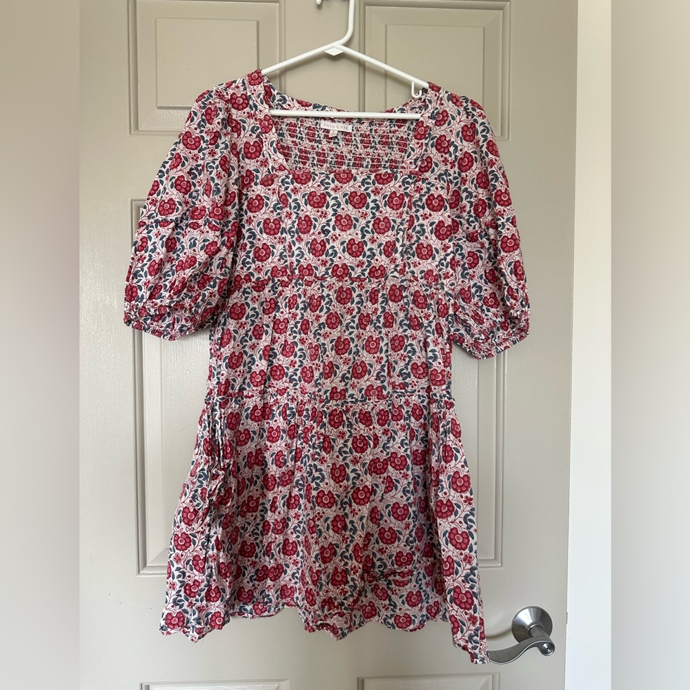 Floral Red Mini Dress